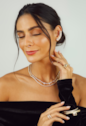 BRINCO EAR CUFF CURVO CRAVEJADO CRISTAL BANHADO A OURO 18K BM2365-O
