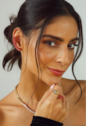 BRINCO EAR CUFF CURVO CRAVEJADO RUBELITA BANHADO A OURO 18K BM2365-O