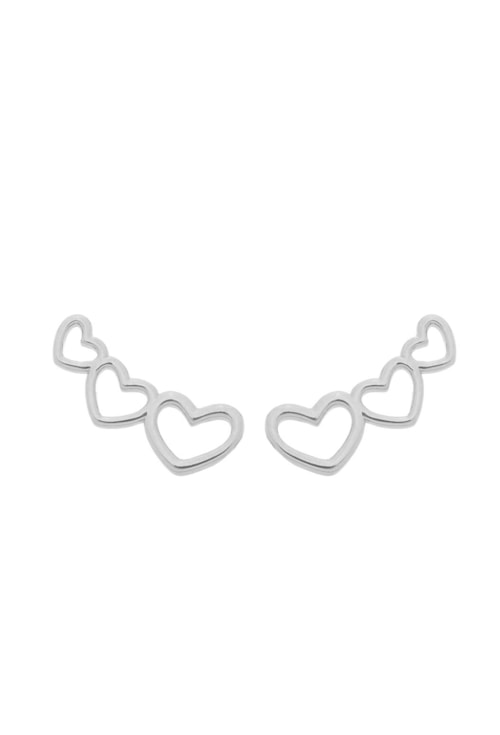 BRINCO EAR CUFF DE CORAÇÕES VAZADOS BM1053-R