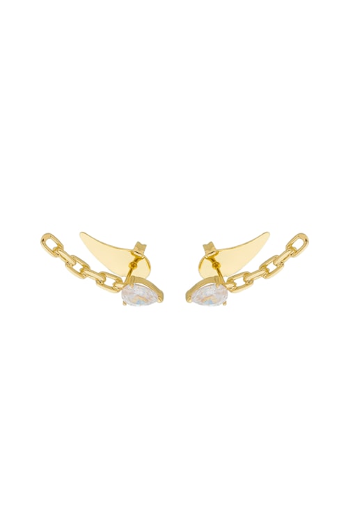 BRINCO EAR CUFF DE ELOS COM ZIRCÔNIA BM1405-O BRINCO EAR CUFF DE ELOS COM ZIRCÔNIA BM1405-O