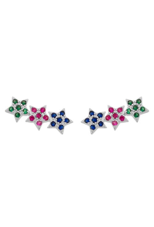 BRINCO EAR CUFF DE ESTRELA CRAVEJADA BM1098-R