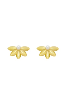 Produto BRINCO EAR CUFF DE FLOR COM PÉROLA NO OURO BM1809-O