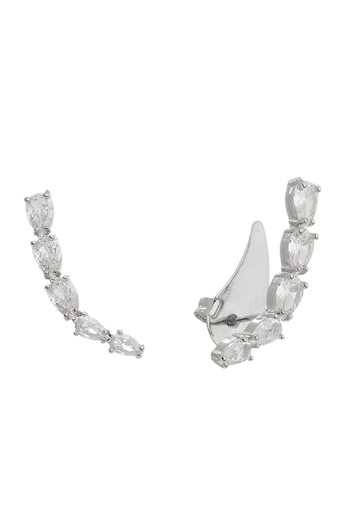 BRINCO EAR CUFF DE GOTAS CRISTAL NO RÓDIO BM1259-R BRINCO EAR CUFF DE GOTAS CRISTAL NO RÓDIO BM1259-R