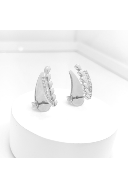 BRINCO EAR CUFF DE GOTAS E ZIRCÔNIA NO RÓDIO BM510-R BRINCO EAR CUFF DE GOTAS E ZIRCÔNIA NO RÓDIO BM510-R