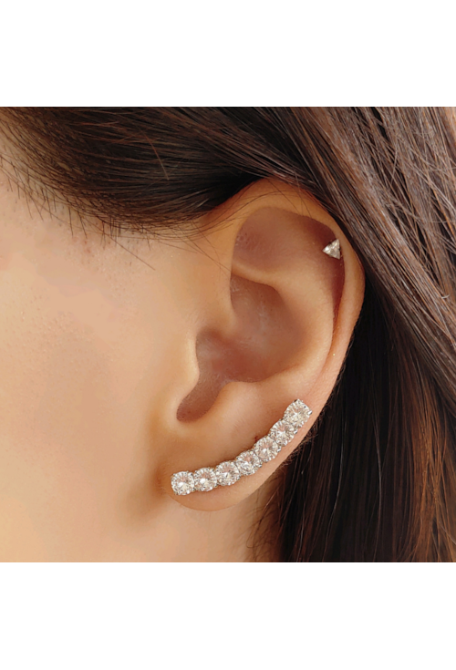 BRINCO EAR CUFF DE ZIRCONIA CRISTAL BM194-R