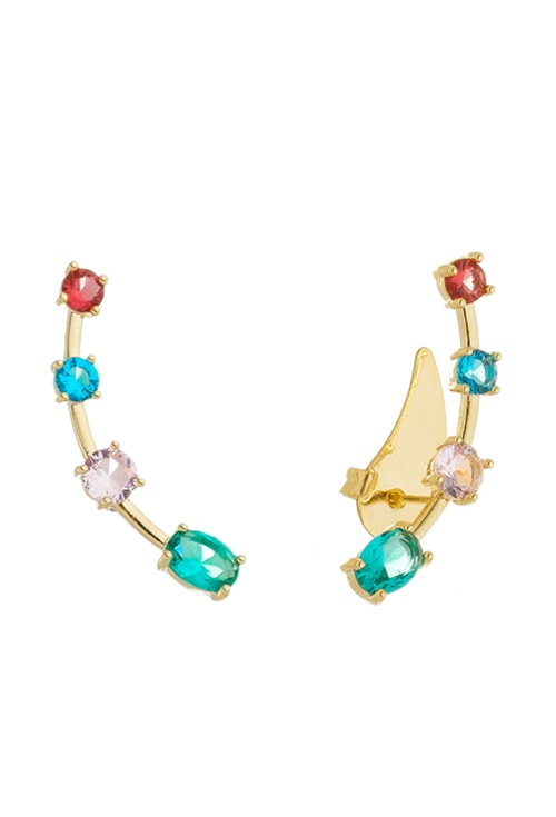 BRINCO EAR CUFF LUXO COLORIDO BM1265-O BRINCO EAR CUFF LUXO COLORIDO BM1265-O