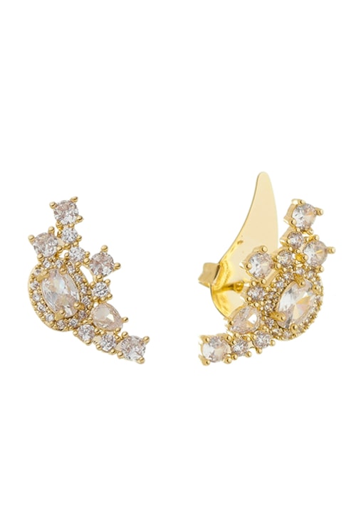 BRINCO EAR CUFF LUXO CRAVEJADO EM ZIRCÔNIAS BM1262-O BRINCO EAR CUFF LUXO CRAVEJADO EM ZIRCÔNIAS BM1262-O