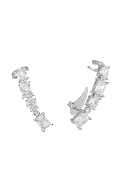 BRINCO EAR CUFF LUXO GEOMÉTRICO CRISTAL BM1261-R BRINCO EAR CUFF LUXO GEOMÉTRICO CRISTAL BM1261-R