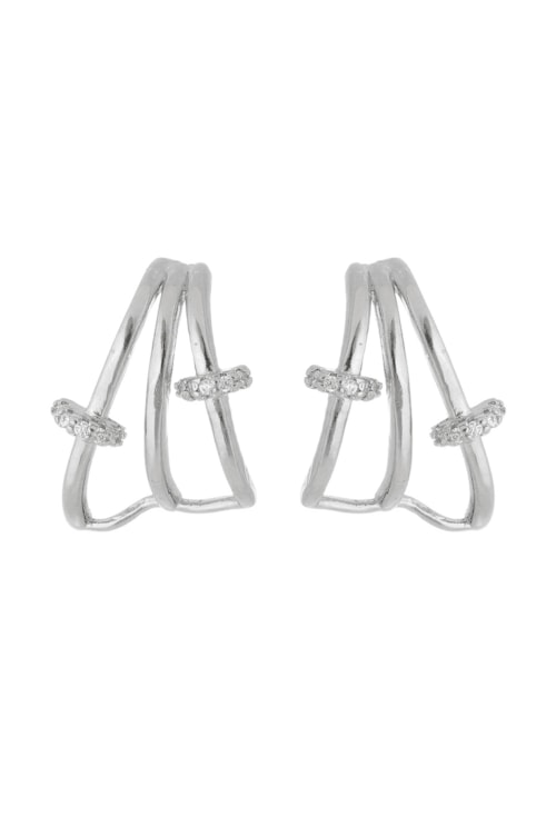 BRINCO EAR HOOK COM ZIRCÔNIA NO RÓDIO BM598-R
