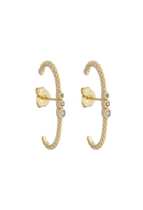 BRINCO EAR HOOK COM ZIRCÔNIAS NO OURO BM1412-O BRINCO EAR HOOK COM ZIRCÔNIAS NO OURO BM1412-O