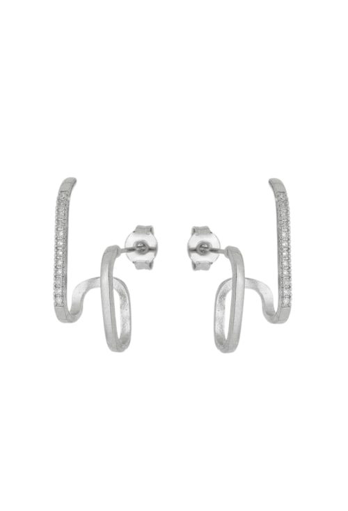 BRINCO EAR HOOK DUPLO COM ZIRCÔNIAS NO RÓDIO BM809-R BRINCO EAR HOOK DUPLO COM ZIRCÔNIAS NO RÓDIO BM809-R