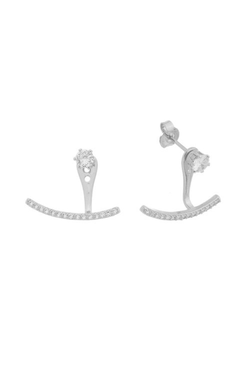 BRINCO EAR JACKET DE PONTO DE LUZ E ZIRCÔNIAS BM1087-R BRINCO EAR JACKET DE PONTO DE LUZ E ZIRCÔNIAS BM1087-R