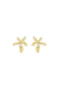 BRINCO FLOR COM ZIRCÔNIAS CRISTAL NO OURO BM2075-O