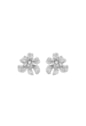 BRINCO FLORAL COM ZIRCÔNIAS CRAVEJADAS NO RÓDIO BM2085-R