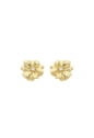BRINCO FLORAL VOLUMOSO COM ZIRCÔNIA NO OURO BM2084-O