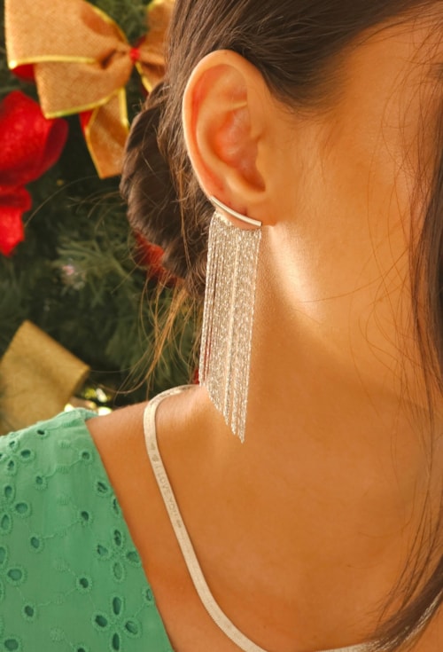 BRINCO FRANJA COM CORRENTE BM1022-R BRINCO FRANJA COM CORRENTE BM1022-R