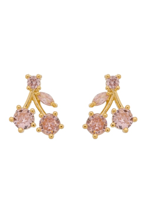 BRINCO FRUTA DE CEREJA COM ZIRCÔNIA BM1104-O