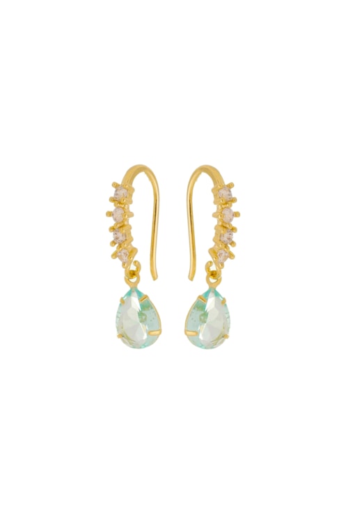 BRINCO GANCHO COM GOTA AZUL PARAÍBA E ZIRCÔNIAS BM1019-O BRINCO GANCHO COM GOTA AZUL PARAÍBA E ZIRCÔNIAS BM1019-O