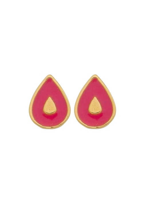 BRINCO GOTA ESMALTADA PINK BM005-O BRINCO GOTA ESMALTADA PINK BM005-O