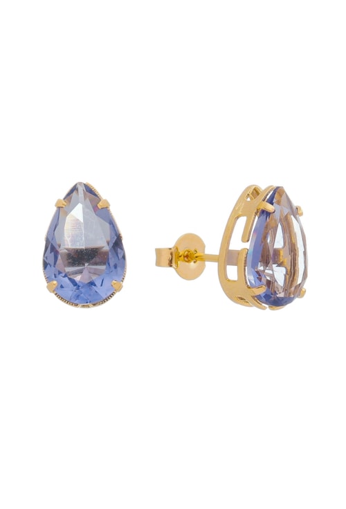 BRINCO GOTA TANZANITA NO OURO BM753-O