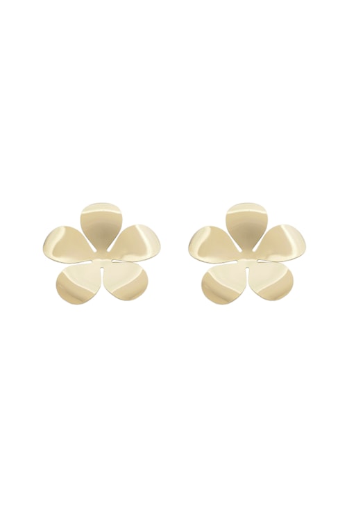 BRINCO LISO DE FLOR NO OURO BM1432-O BRINCO LISO DE FLOR NO OURO BM1432-O