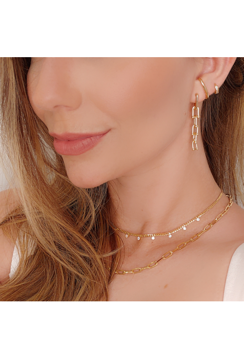 BRINCO LONGO INSPIRED NO OURO BM522-O BRINCO LONGO INSPIRED NO OURO BM522-O