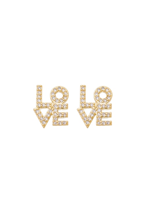 BRINCO LOVE CAVEJADO DE ZIRCÔNIA NO OURO BM515-O BRINCO LOVE CAVEJADO DE ZIRCÔNIA NO OURO BM515-O