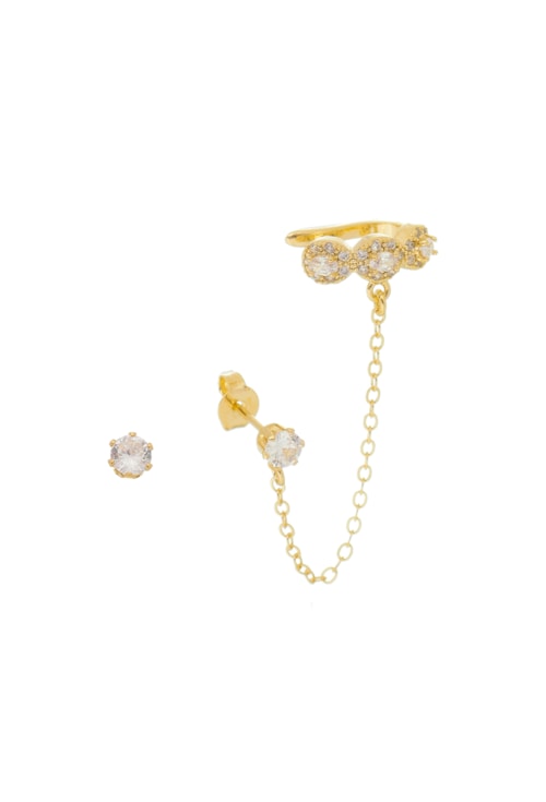 BRINCO LUXO COM PIERCING FAKE E ZIRCONIAS BM796-O