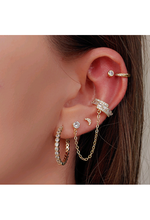 BRINCO LUXO COM PIERCING FAKE OURO BM795-O