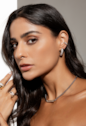 BRINCO MEIA ARGOLA BANHADO NO OURO COM DETALHE CRAVEJADO EM RÓDIO BM2311-O/R