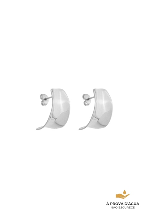 BRINCO MEIA ARGOLA CÔNCAVA LISA AÇO BM2119-A