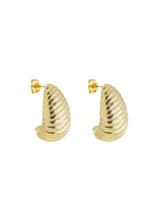 BRINCO MEIA ARGOLA DE GOTA TEXTURIZADA BM1726-O BRINCO MEIA ARGOLA DE GOTA TEXTURIZADA BM1726-O