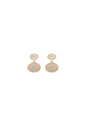 BRINCO OVAL CRAVEJADO BANHADO A OURO BM2334-O