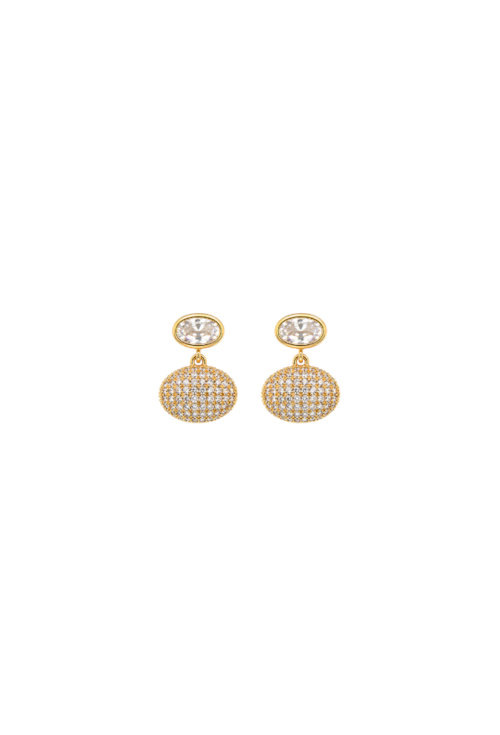 BRINCO OVAL CRAVEJADO BANHADO A OURO BM2334-O
