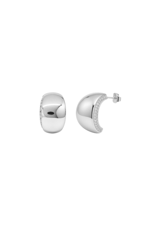 BRINCO OVAL CURVADO CRAVEJADO BANHADO A RÓDIO BM2283-R