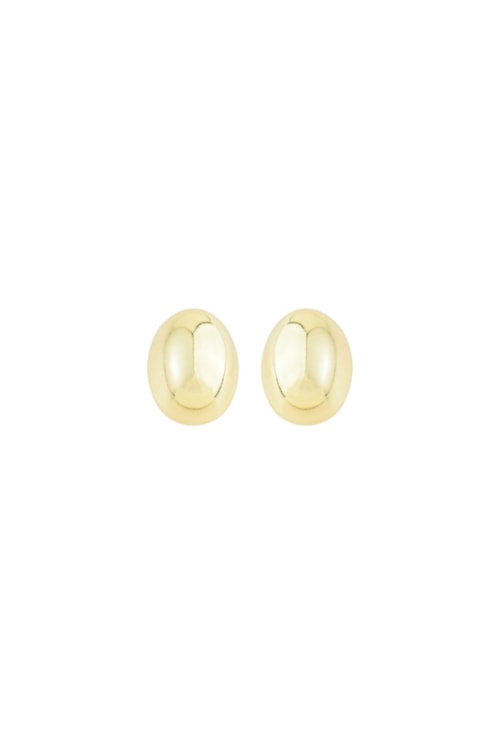 BRINCO OVAL LISO 13X18 BANHADO A OURO BM2250-O
