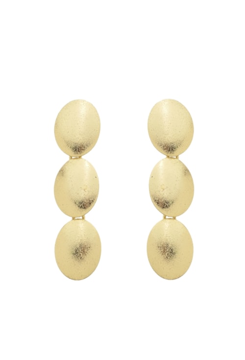 BRINCO OVAL TEXTURIZADO NO OURO BM1697-O
