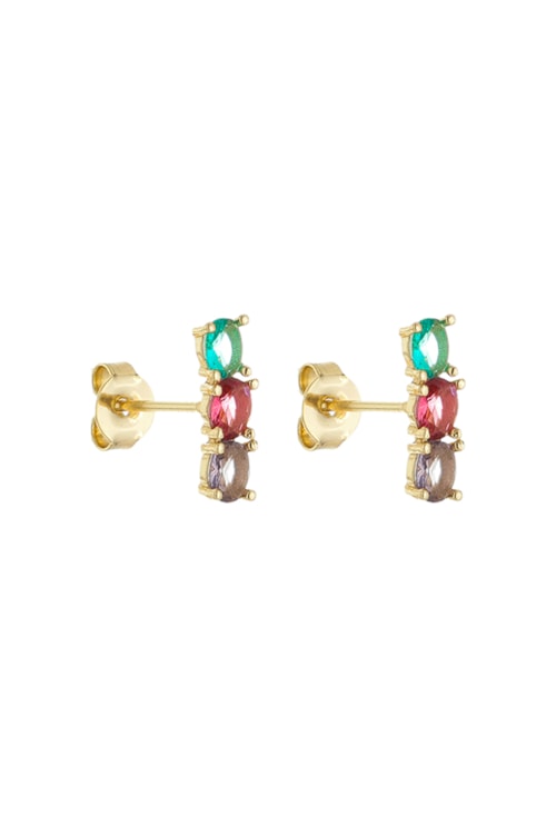BRINCO PEQUENO COM CRISTAIS COLORIDOS BM1396-O