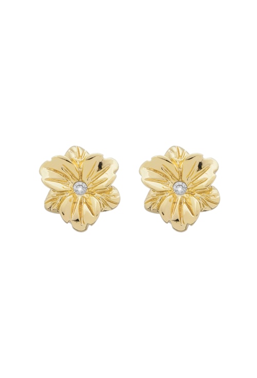 BRINCO PEQUENO DE FLOR NO OURO BM1410-O
