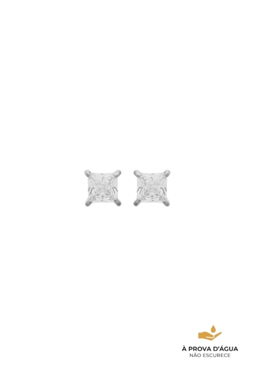 BRINCO PONTO DE LUZ QUADRADO 5MM EM AÇO INOX POLIDO BM2160-A