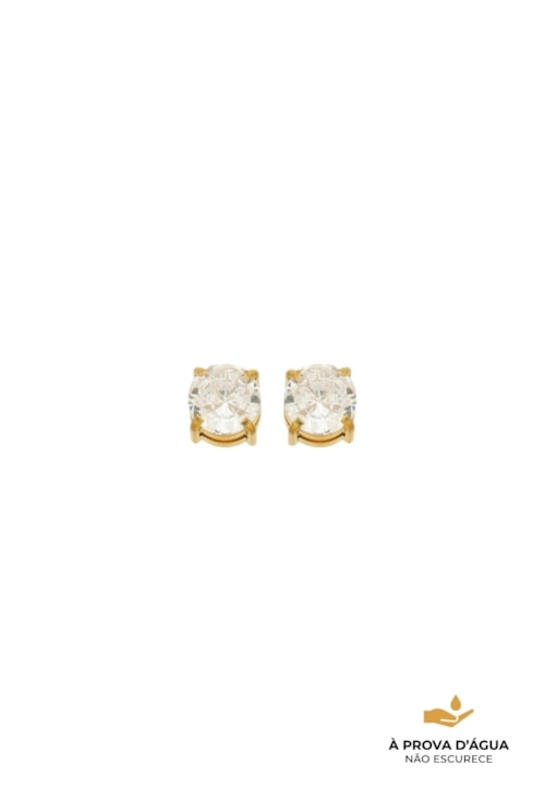 BRINCO PONTO DE LUZ REDONDO 6MM AÇO DOURADO BM2161-AD