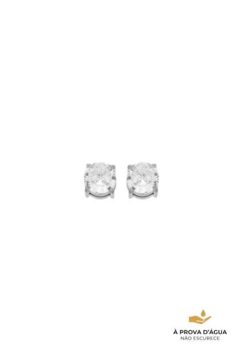 BRINCO PONTO DE LUZ REDONDO 6MM AÇO PRATEADO BM2161-A