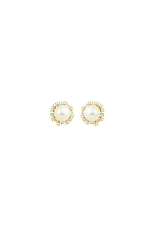 BRINCO REDONDO COM PÉROLA E ZIRCÔNIAS BANHADO A OURO BM2224-O
