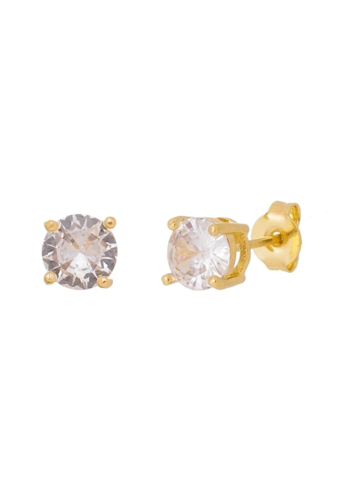 BRINCO REDONDO PEQUENO COM ZIRCÔNIA CRISTAL BM1249-O BRINCO REDONDO PEQUENO COM ZIRCÔNIA CRISTAL BM1249-O