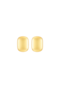 BRINCO RETANGULAR LISO BANHADO A OURO BM2230-O