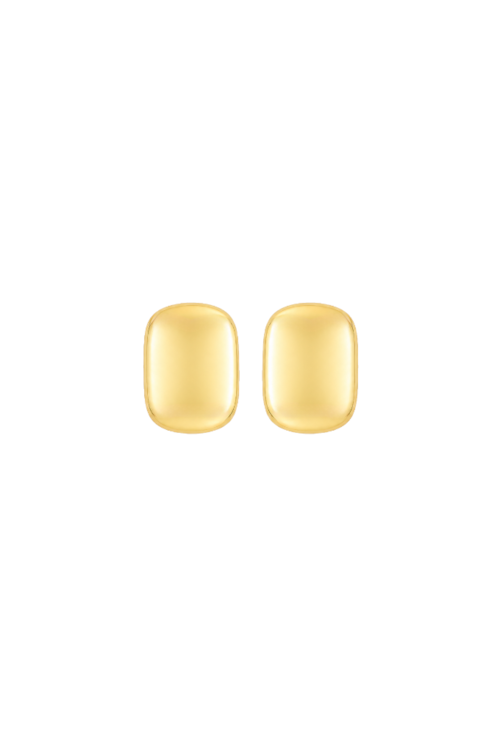 BRINCO RETANGULAR LISO BANHADO A OURO BM2230-O