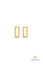 BRINCO RETANGULAR LISO EM AÇO INOX DOURADO BM2101-AD