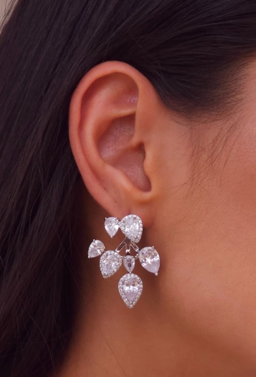 BRINCO RÓDIO COM GOTAS CRISTAL CRAVEJADAS BM2090-R