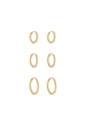 BRINCO TRIO DE ARGOLINHAS LISAS INOX DOURADO BM2027-O