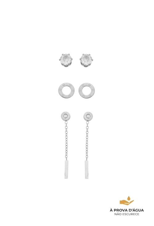 BRINCO TRIO PONTO DE LUZ, ARO E PENDENTE BM2158-A